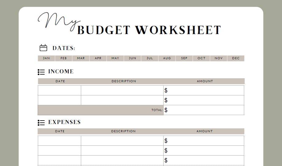 How To Budget Your Money: Budgeting For Beginners - The Gage Made Home